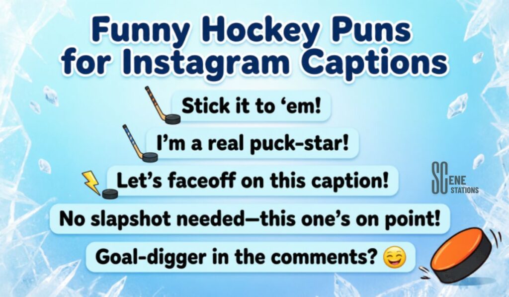 Funny Hockey Puns for Instagram Captions