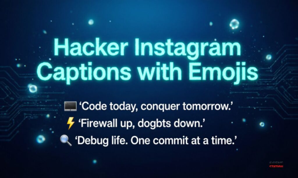 Hacker Instagram Captions with Emojis