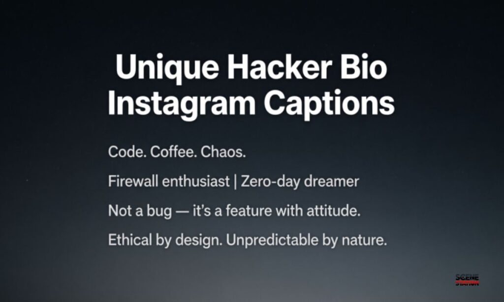 Unique Hacker Instagram Captions 🧬🌐