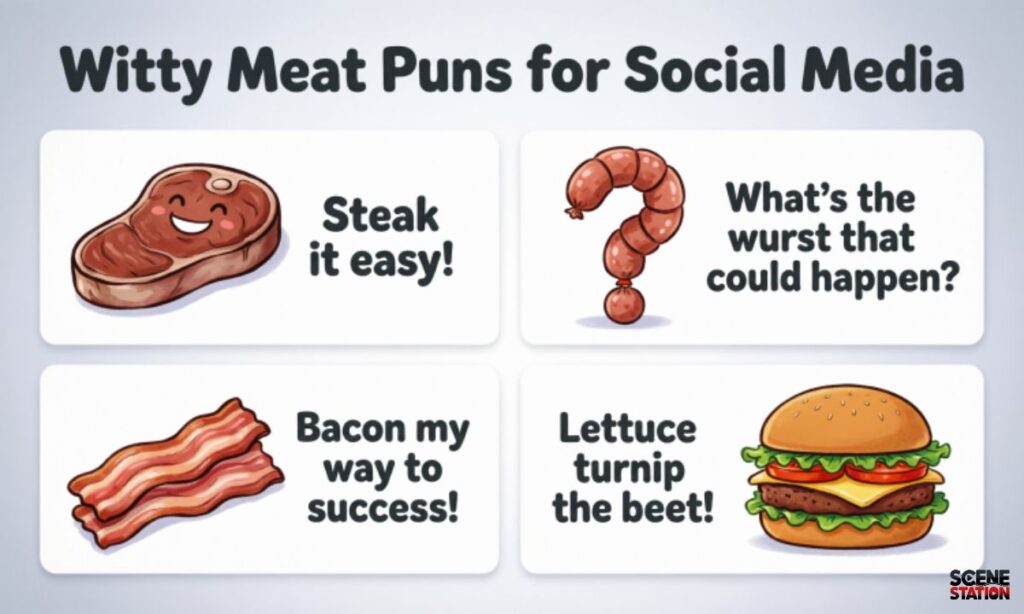 Witty Meat Puns for Social Media