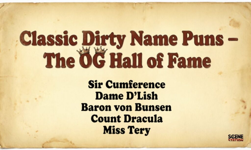 Classic Dirty Name Puns – The OG Hall of Fame