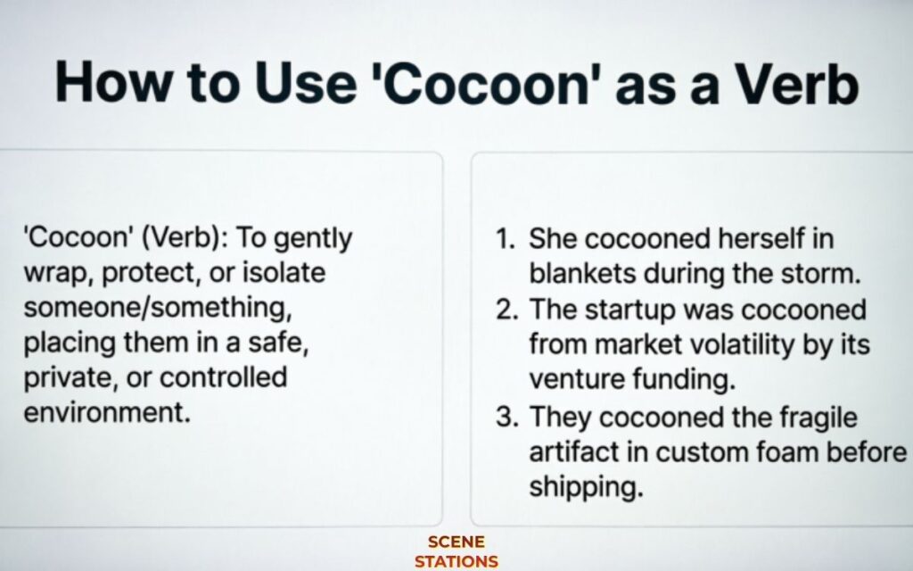How to Use "Cocoon" as a Verb