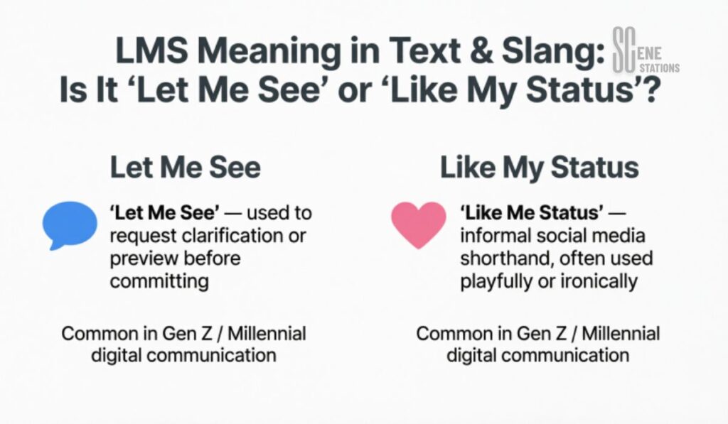 LMS Meaning in Text & Slang Is It Let Me See or Like My Status