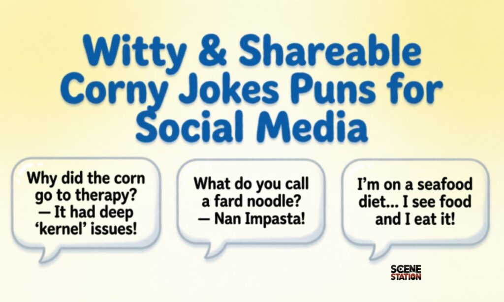 Witty & Shareable corny Jokes Puns for Social Media
