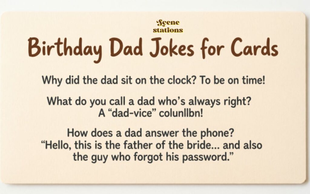 Birthday Dad Jokes for Cards