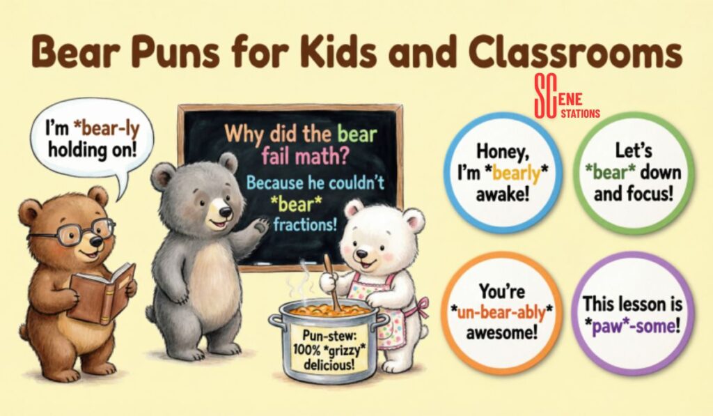 Bear Puns for Kids and Classrooms