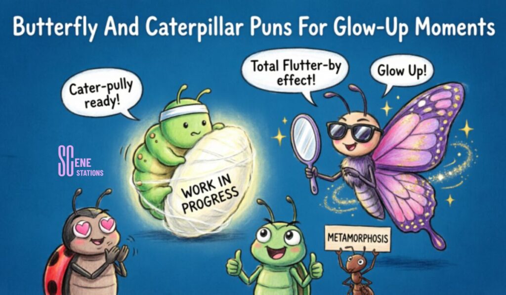 Butterfly And Caterpillar Puns For Glow-Up Moments
