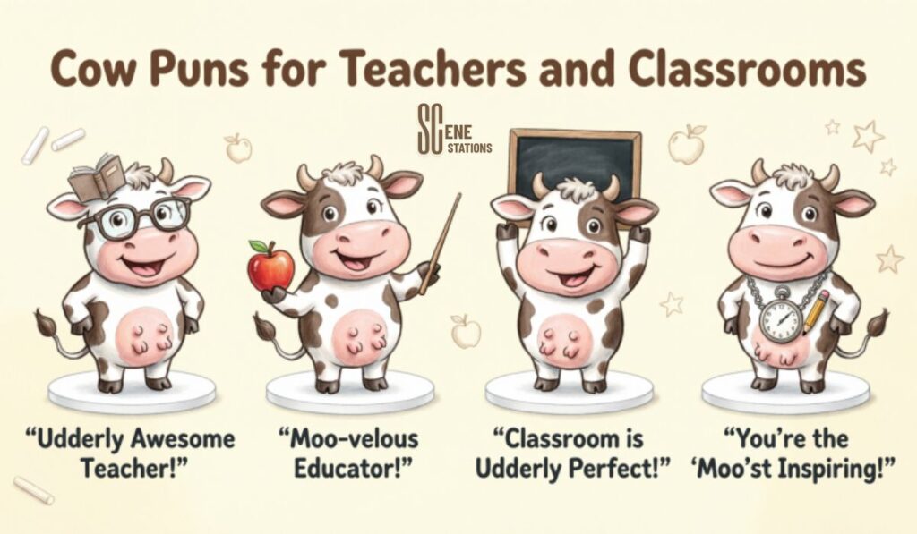 Cow Puns for Teachers and Classrooms