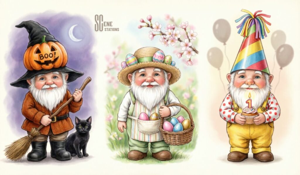 Halloween, Easter and Birthday Gnome One-Liners