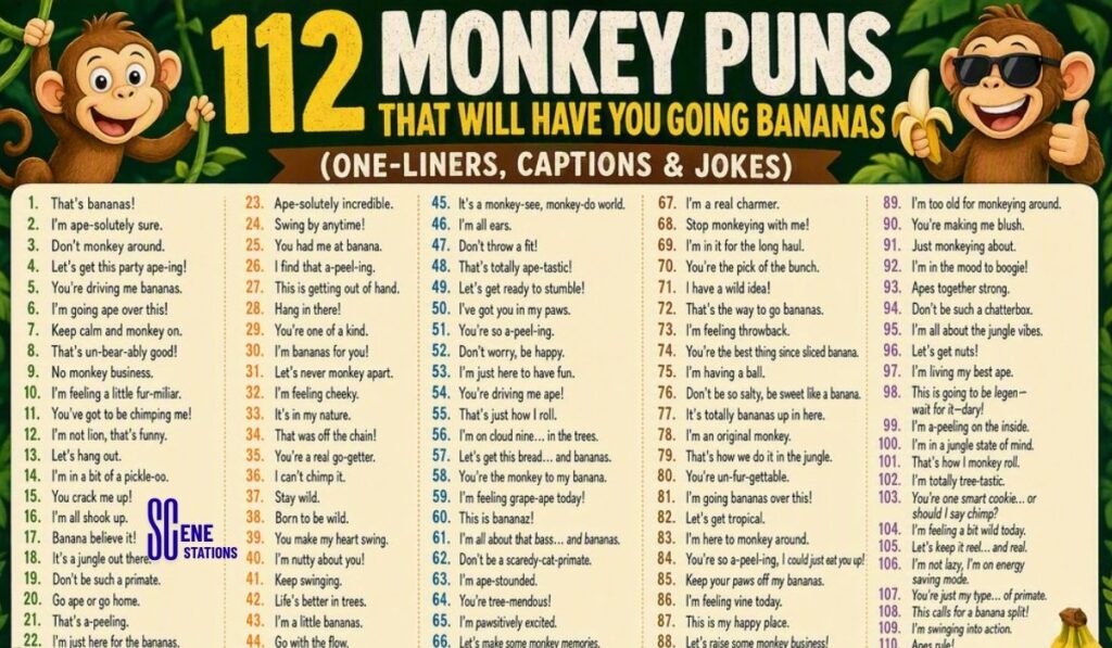 Kid-Friendly Monkey Puns for School and Family (1)