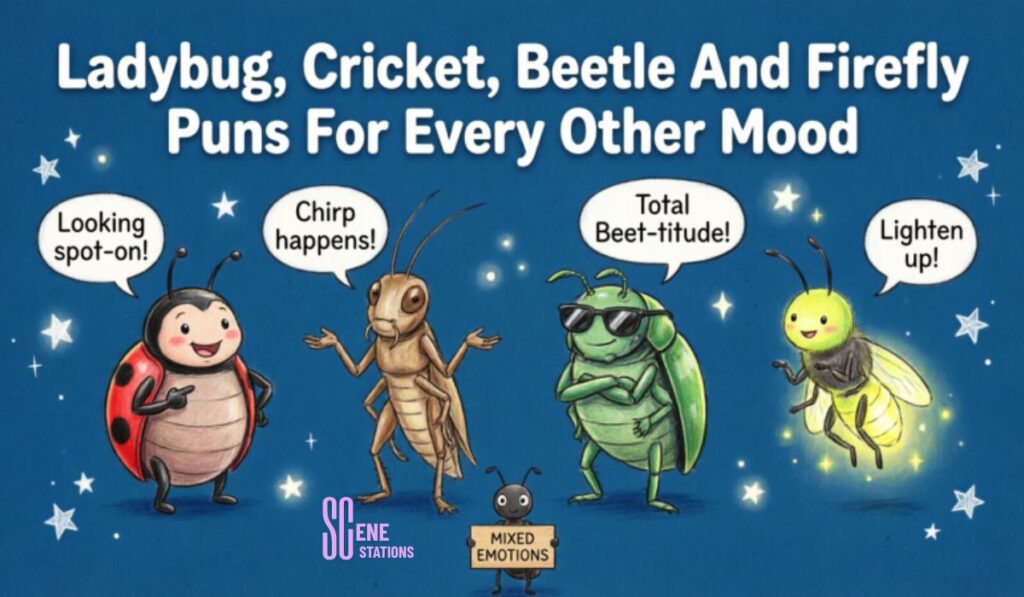 Ladybug, Cricket, Beetle And Firefly Puns For Every Other Mood