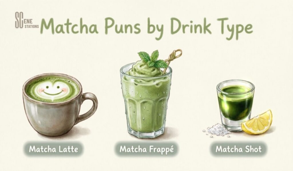 Matcha Puns by Drink Type