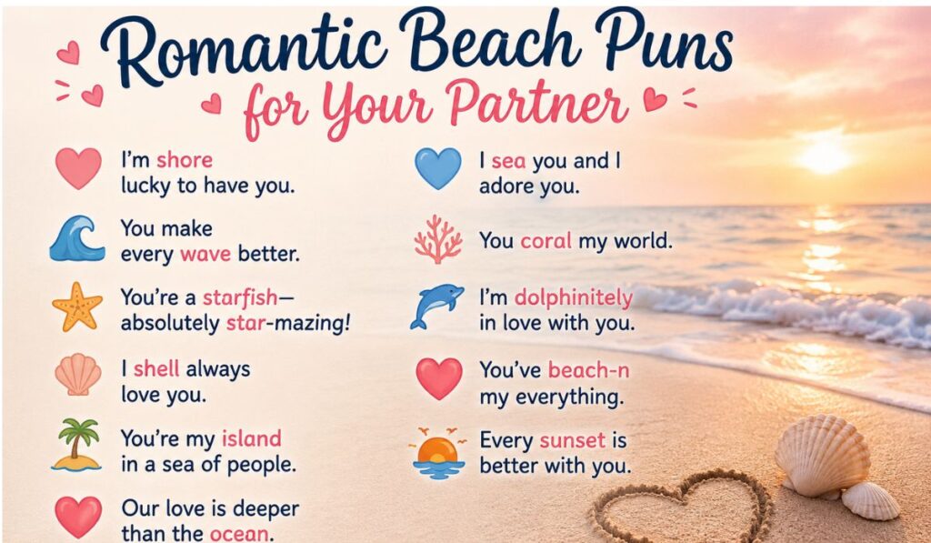 Romantic Beach Puns for Your Partner