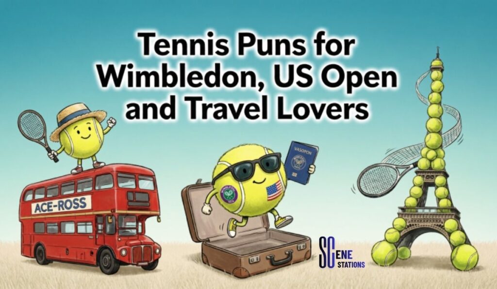 Tennis Puns for Wimbledon, US Open and Travel Lovers