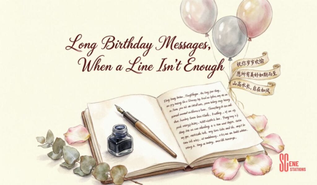 Long Birthday Messages, When a Line Is not Enough